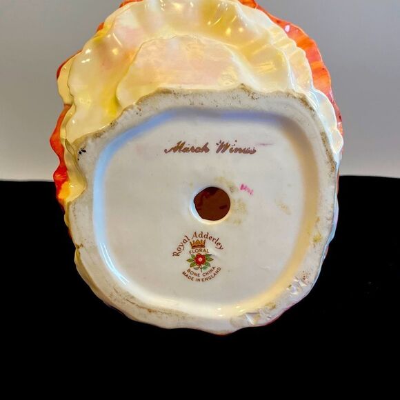 Rare Royal Adderley Bone China Figurine “March Winds” - Picture 8 of 9
